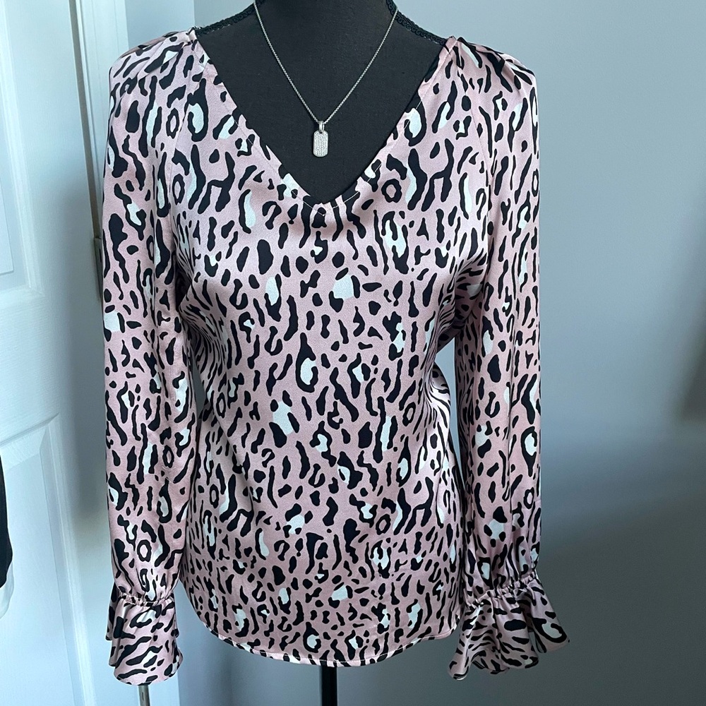 BAR III Leopard Print Blouse